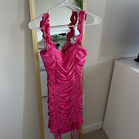 Lulus Pink Ruched Dress - Picture 4 of 4